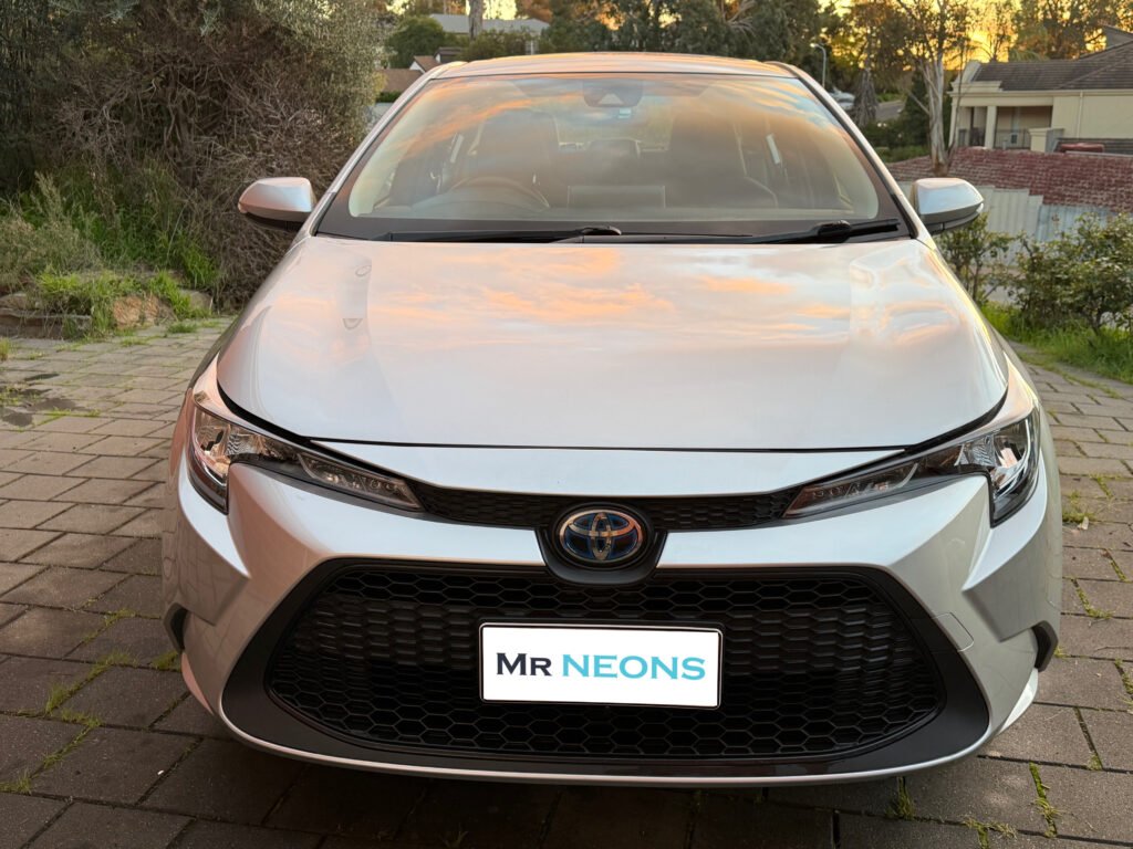 Exterior detail result — gleaming silver Toyota Corolla detailed by MR NEONS Adelaide