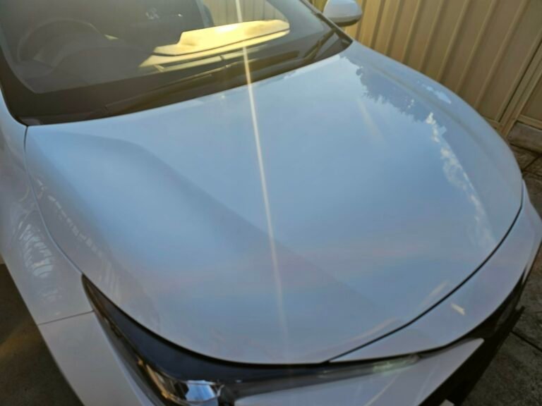 Machine polished bonnet with deep gloss finish — paint correction by MR NEONS Adelaide